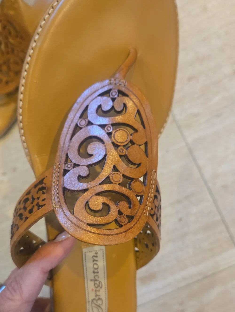 Brighton Brown Detailed Accent Sandals